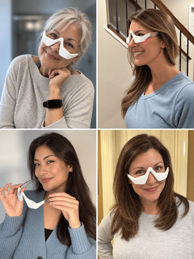 GlowEyes 2-en-1 Lumière rouge + Micro-courant pour atténuer cernes et poches